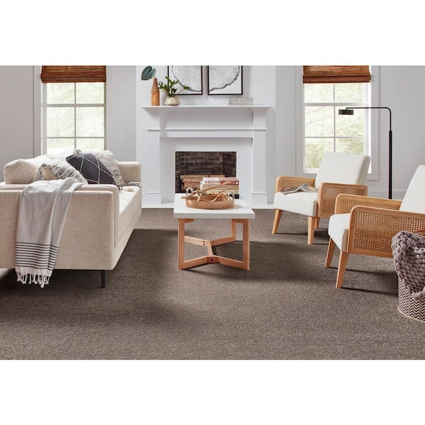 Playful Moments II Lullaby Brown 49 oz Triexta/PET Texture Installed Carpet