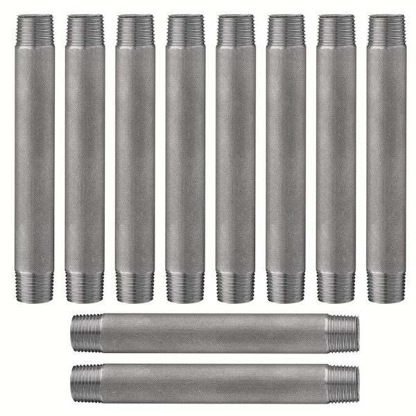 Ironwerks Designs 1/2 in. X 10 in. Sandblast Iron Pipe Nipple (10-Pack)