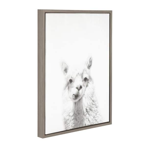 Sylvie "Alpaca Portrait" by Tai Prints Framed Canvas Wall Art