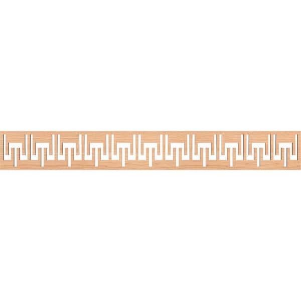 Ekena Millwork Victory Fretwork 0.25 in. D x 46.5 in. W x 6 in. L Hickory Wood Panel Moulding