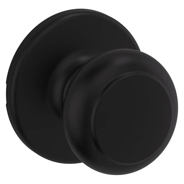 Kwikset Cove Matte Black Passage Hall/Closet Door Knob 200CV5146ALRV1 ...