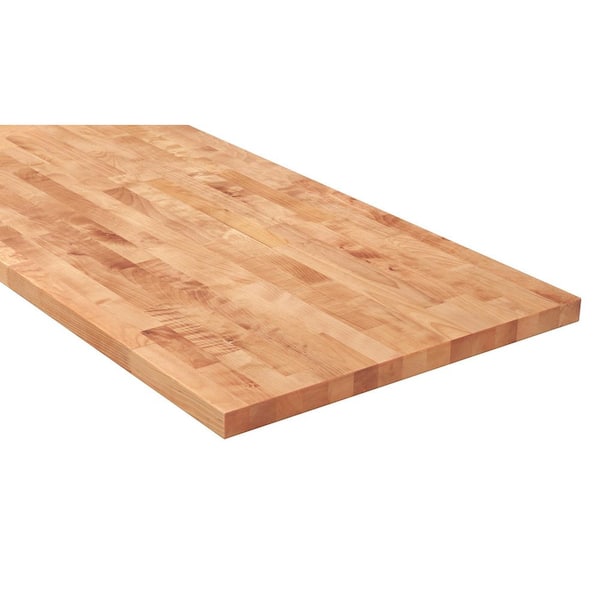 10 ft. L x 25 in. D Unfinished Birch Solid Wood Butcher Block Countertop With Eased Edge