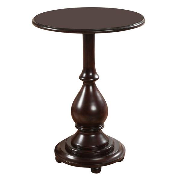 Worldwide Homefurnishings Coffee Chunky Pedestal Style Accent Table