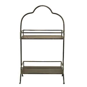10-1/2 in. L x 17-3/4 in. H Metal 2-Tier Tray