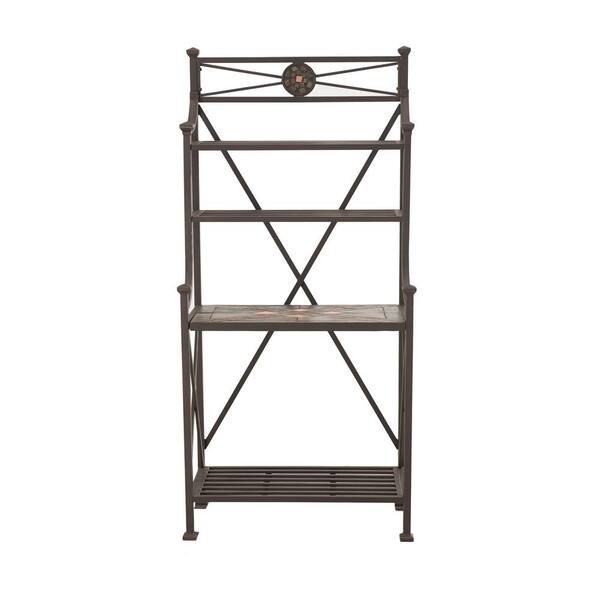 Sunjoy Hansel Steel and Slate Baker's Rack