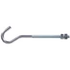 3/8 in. x 16 in. x 7 in. x 1/4 in. Clothesline Hook Bolt with 2 Hex Nuts in Zinc-Plated (5-Pack)