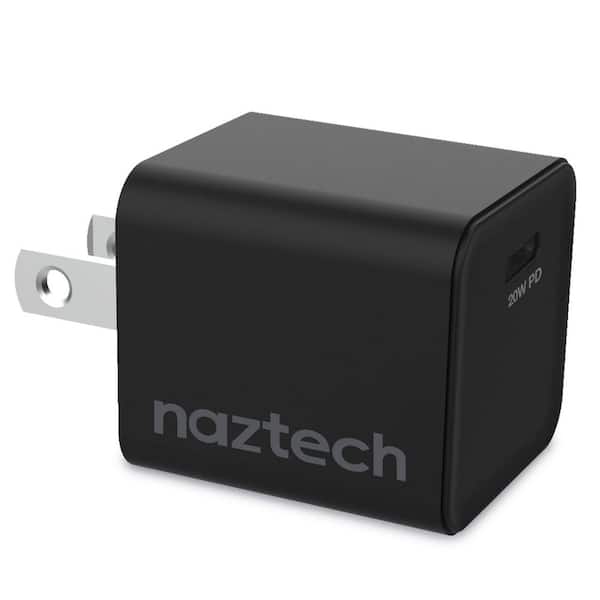 20 W PD USB-C Mini Fast Wall Charger in Black