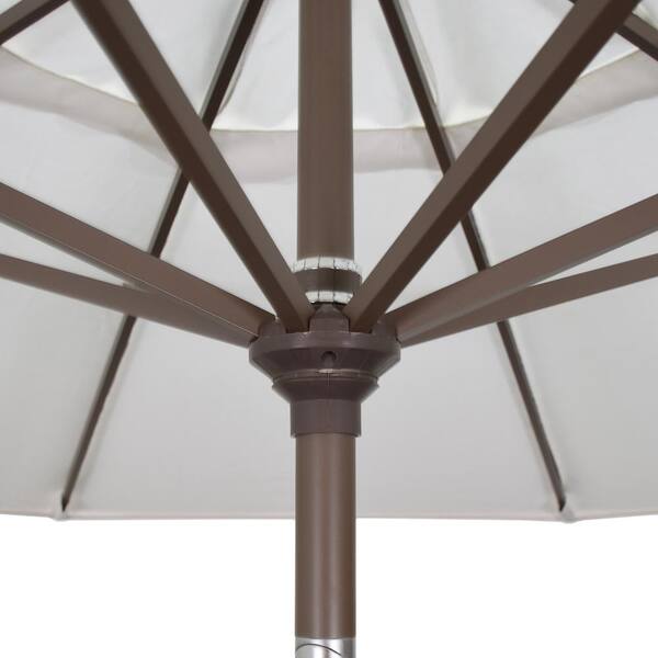 California Umbrella 9' Round Aluminum Market Umbrella, Crank Lift, Push