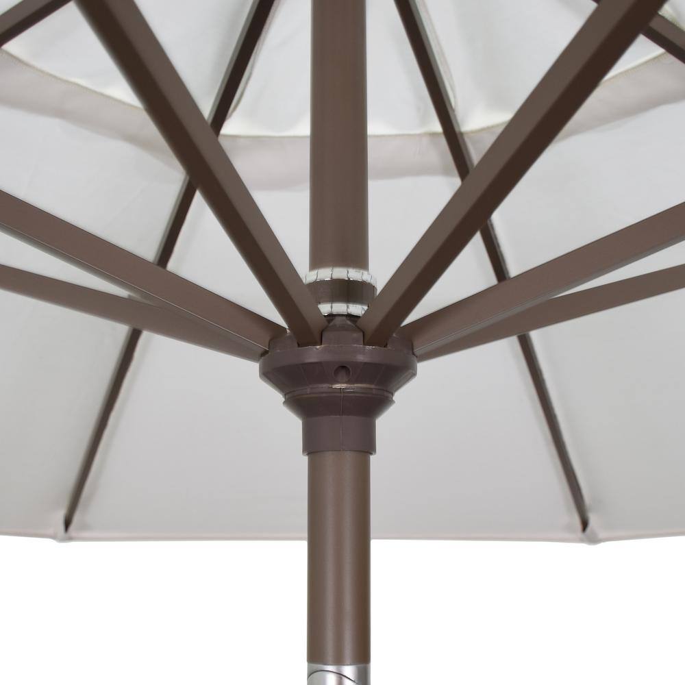 9 ft Terracotta Aluminum Patio Umbrella with Push Tilt
