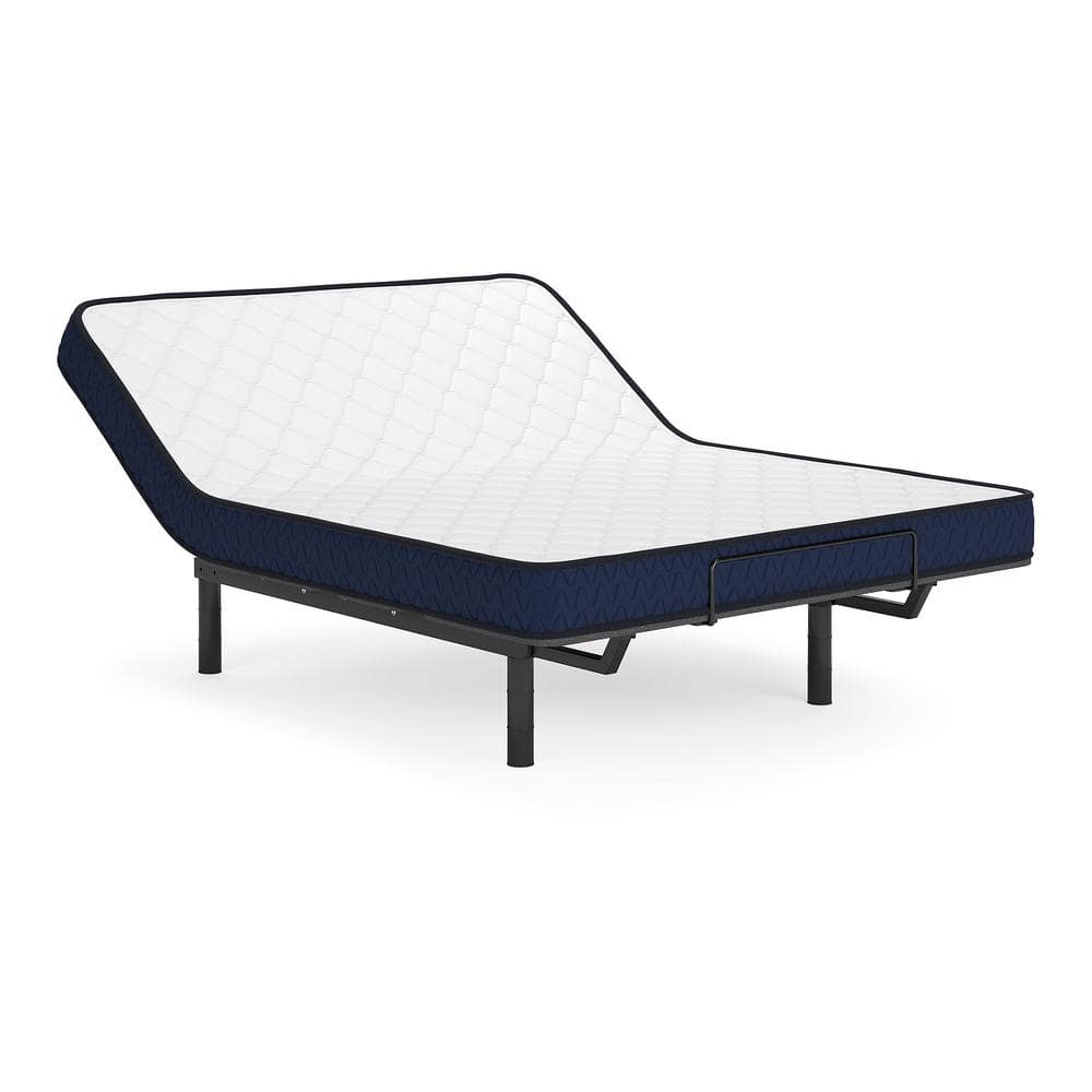 Full Size White Firm Foam Mattress with Quilted Cover