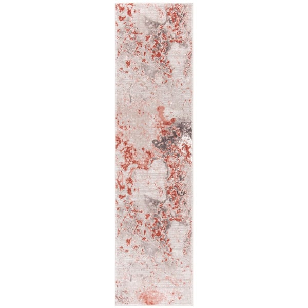 Meadow 2 ft. x 5 ft. Beige/Pink Distressed Marble Runner Rug