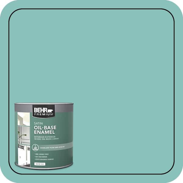 Undine Color BEHR 1 qt. #M450-4 Undine Oil-Based Satin Enamel Interior/Exterior ...