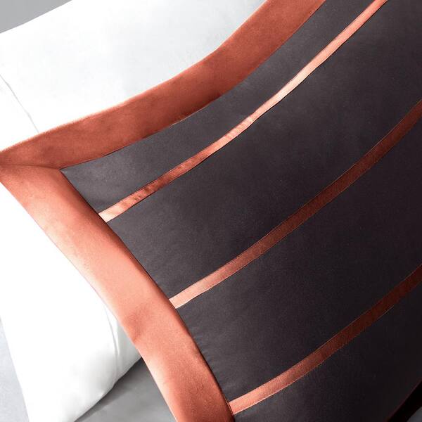 Details about   Mizone Lance 4 Piece Comforter Set Orange Full/Queen