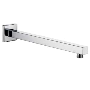 24 in. 600 mm Square Wall Mount Shower Arm and Flange, Chrome