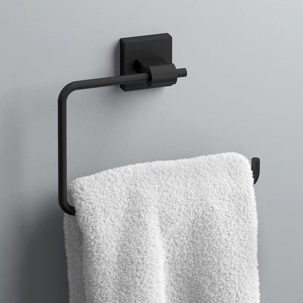 Franklin Brass Maxted 3 -Piece Bath Hardware Set with Towel Bar/Rack,  Toilet Paper Holder, Hand Towel Holder in Matte Black MAX63-MB-R - The Home  Depot