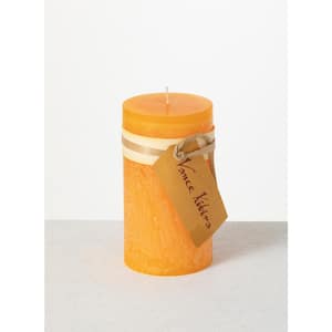 6" Pumpkin Timber Pillar Candle