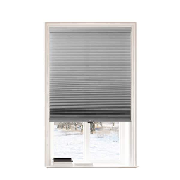 Lumi Home Furnishings Gray Polyester 22 in.W x 72 in.L Light Filtering Cordless POSH Honeycomb Cellular Shade