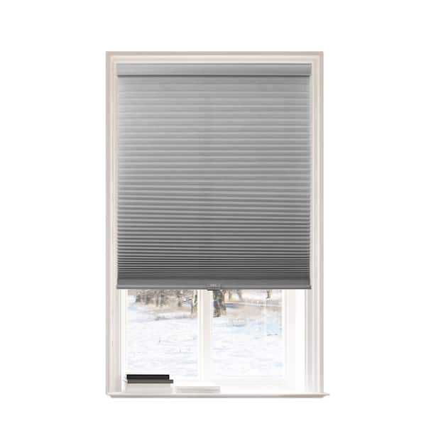 Lumi Home Furnishings Gray Polyester 59 in.W x 72 in.L Light Filtering Cordless POSH Honeycomb Cellular Shade