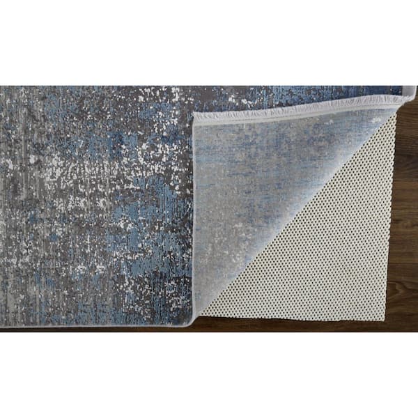 8 ft. x 11 ft. Blue and Gray Abstract Area Rug