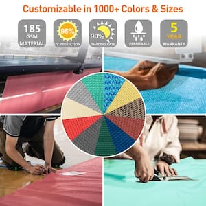 6 ft. x 6 ft. x 6 ft. Customize Sun Shade Sail Rust Red UV Block 185 GSM Commercial Triangle Outdoor Covering Backyard