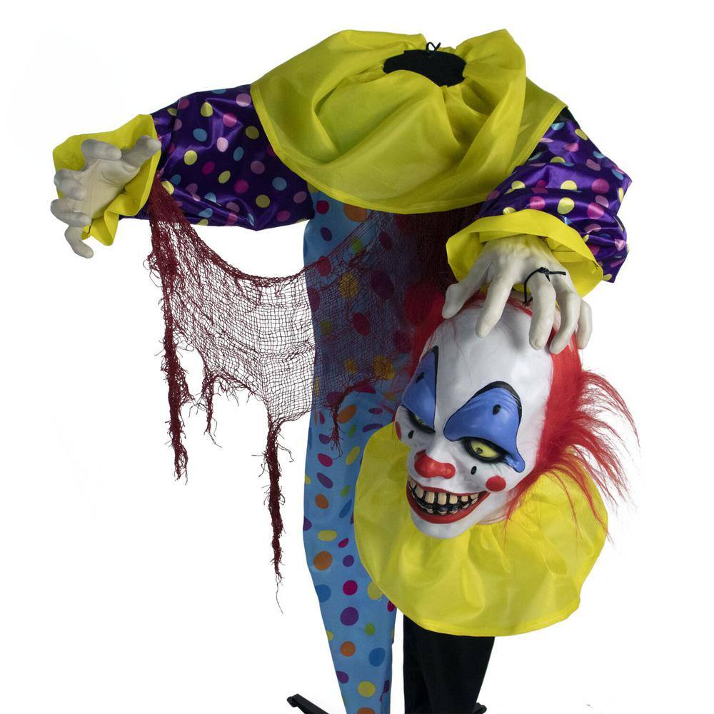 Life-Size Scary Talking Clown with Flashing Red Eyes