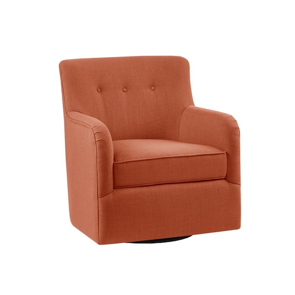 Devon & Claire Kyle 100% Top Grain Leather Swivel Accent Chair