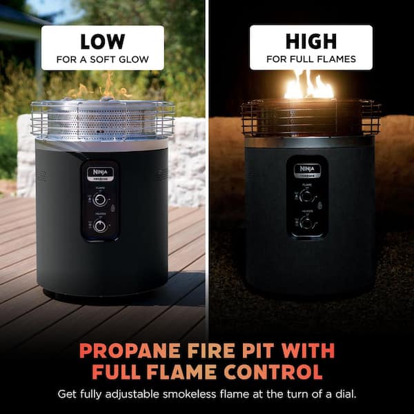 NINJA Fireside 360 Outdoor Heater and Fire Pit OF101BK - The Home