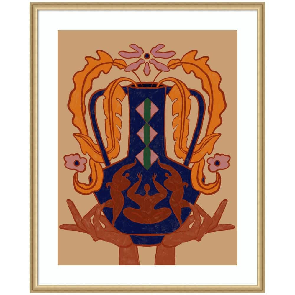 "Florence ""Vessel Collection Blossom"" by Arty Guava Abstract Framed Art Print 42 in. x 34 in." price history on PriceWatchPro