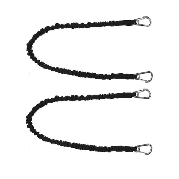 BoatTector High-Strength Line Snubber and Storage Bungee, Value 2-Pack - 36 in. with Medium Hooks, Black