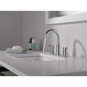 Nicoli J-Spout 8 in. Widespread 2-Handle Bathroom Faucet in Chrome