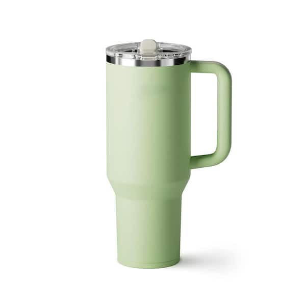 40 oz. Key Lime Stainless Steel Insulated Tumbler with Detachable Flip Straw Lid and Vacuum Insulation