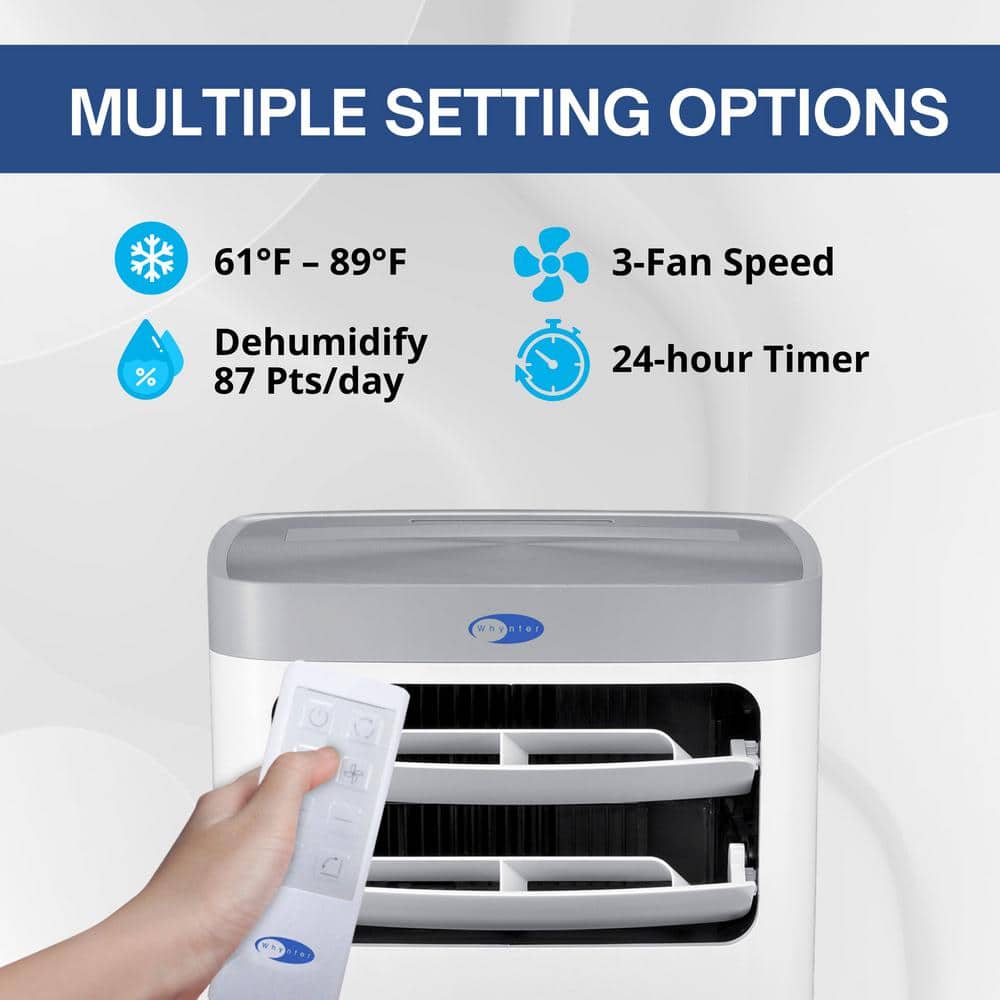 Whynter 11,000 BTU White and Gray Portable Air Conditioner with Remote