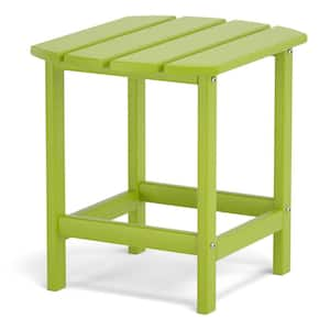 Plastic Outdoor Side Table for Patio, Backyard, Pool, Indoor Outdoor Companion