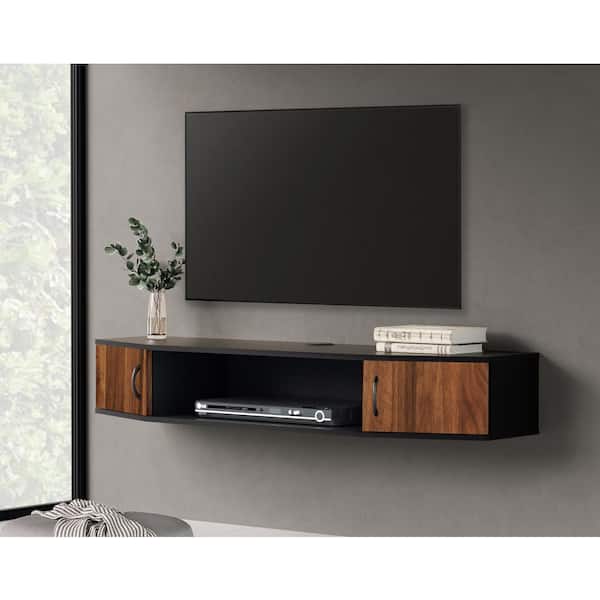 Floating TV Stand Wall Mount Entertainment Center TV Cabinet Media Console Black 