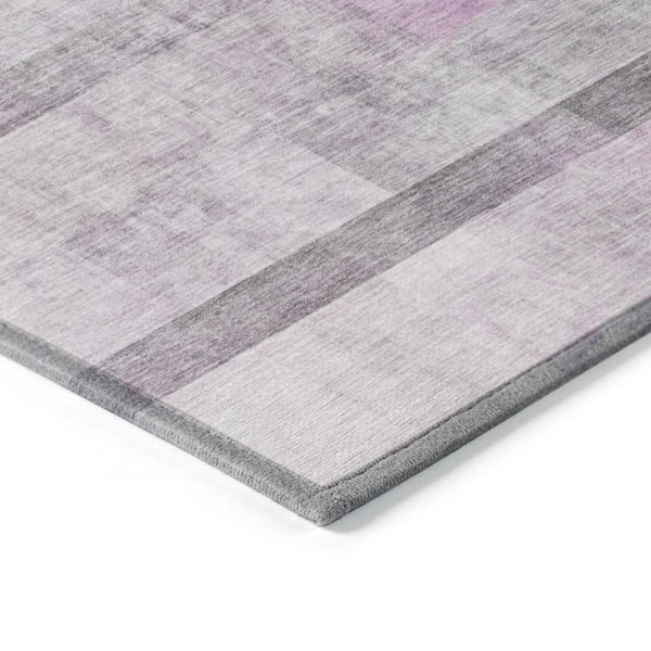 Purple 8 ft. Round Woven Solid Color Round Indoor/Outdoor Area Rug