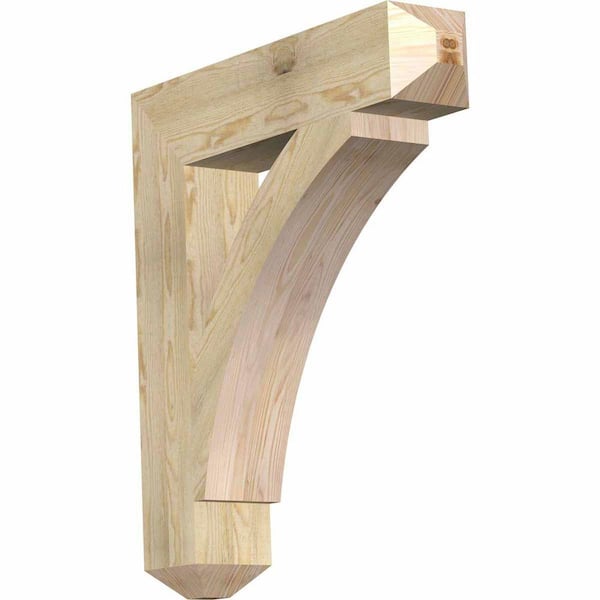 Ekena Millwork 6 in. x 34 in. x 30 in. Douglas Fir Thorton Craftsman Rough Sawn Bracket