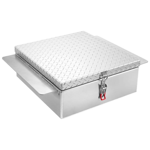 Truck Bed Tool Box, Heavy Duty Aluminum Tool Box, Storage Toolbox Chest Organizer, 30.3 in., Silver, Truck Tool Box