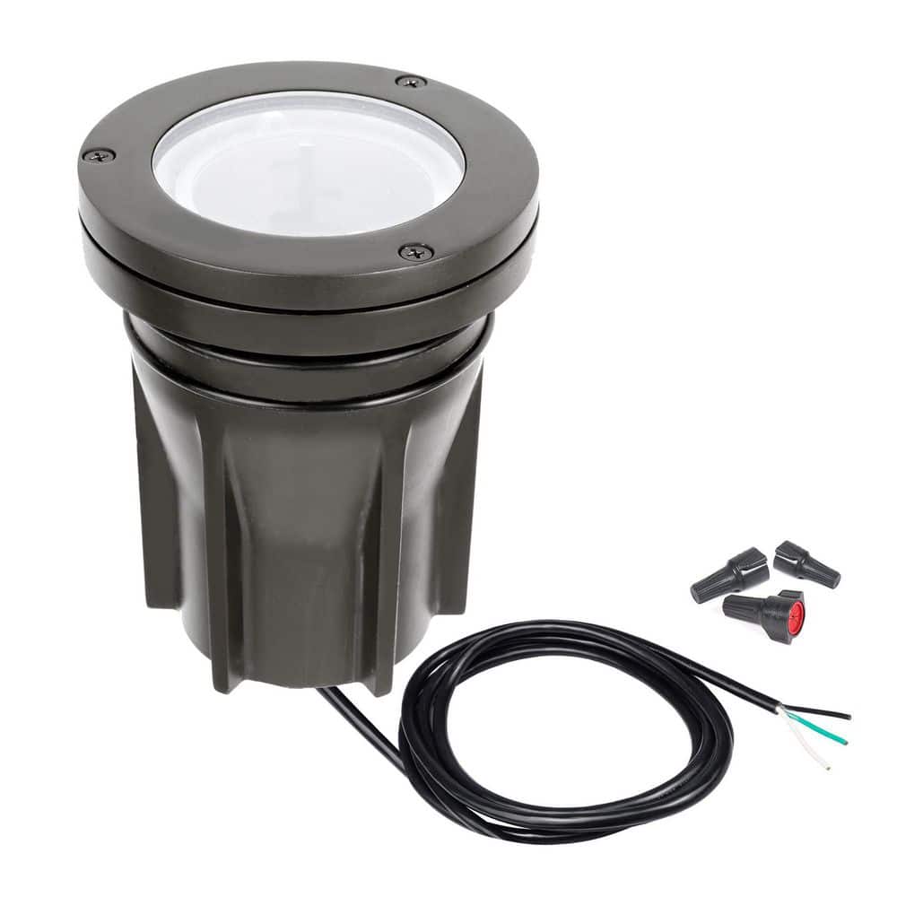Bronzed Brass LED Inground Light with Adjustable Beam Angle
