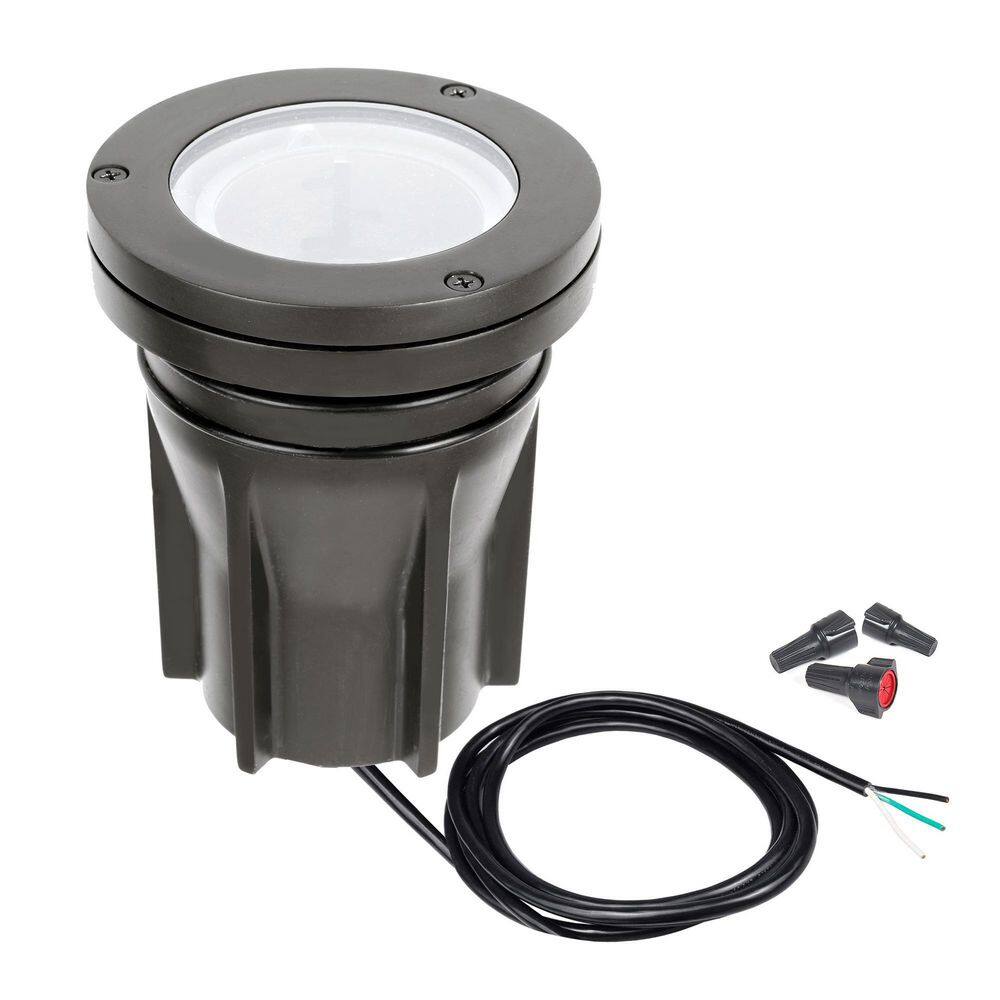 Bronzed Brass LED Inground Light with Adjustable Beam Angle