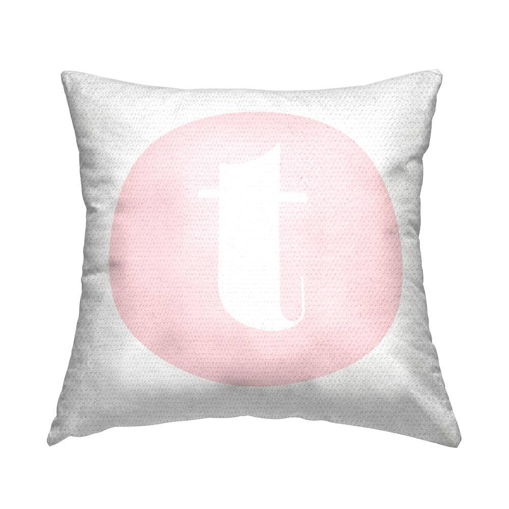 Pink Circle Letter T Square Outdoor Throw Pillow price history on PriceWatchPro