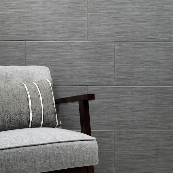 Metro Gris 12 in. x 24 in. Glazed Porcelain Floor and Wall Tile (16 sq. ft./case) Metro Gris 12 in. x 24 in. Glazed Porcelain Floor and Wall Tile (16 sq. ft./case)