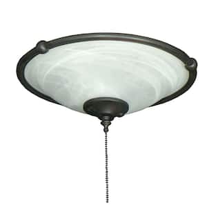 173 Ringed Bowl Oil Rubbed Bronze Ceiling Fan Light