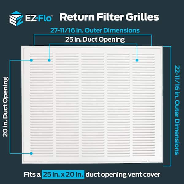 25 in. x 20 in. Steel Return Filter Grille