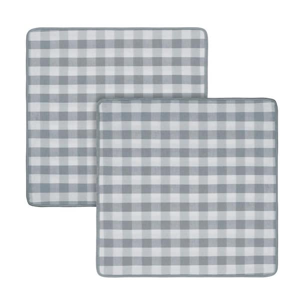 Grey buffalo check outlet pillow covers