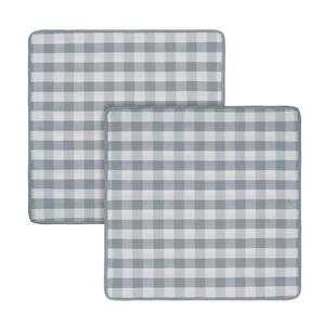 Buffalo Check Grey Woven 18 in. x 18 in. Throw Pillow Covers (Set of 2)