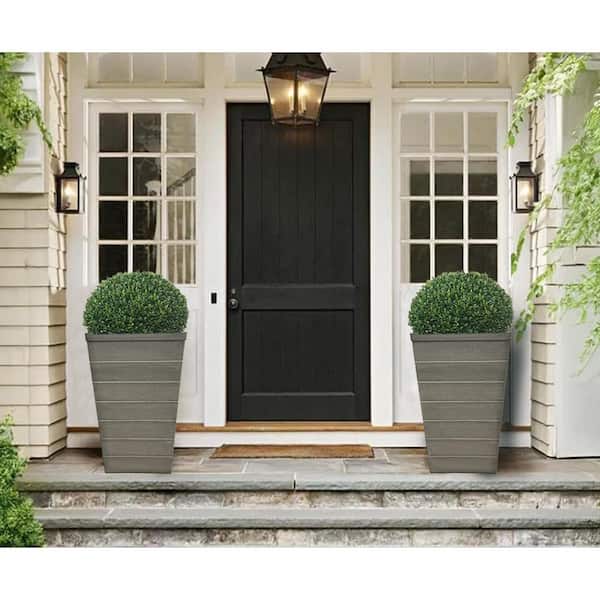 Emsco 22 in. Tall Accent Planter, Tapered Resin Planter in
