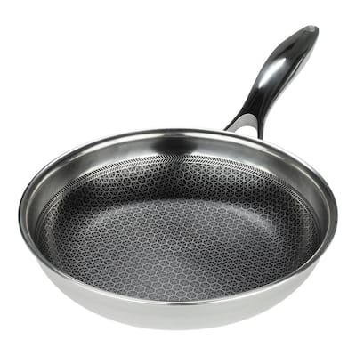 Frigidaire 12 in. Silver Stainless Steel Assist Handle Induction Ready Frying  Pan with Lid FR-14883-EC - The Home Depot