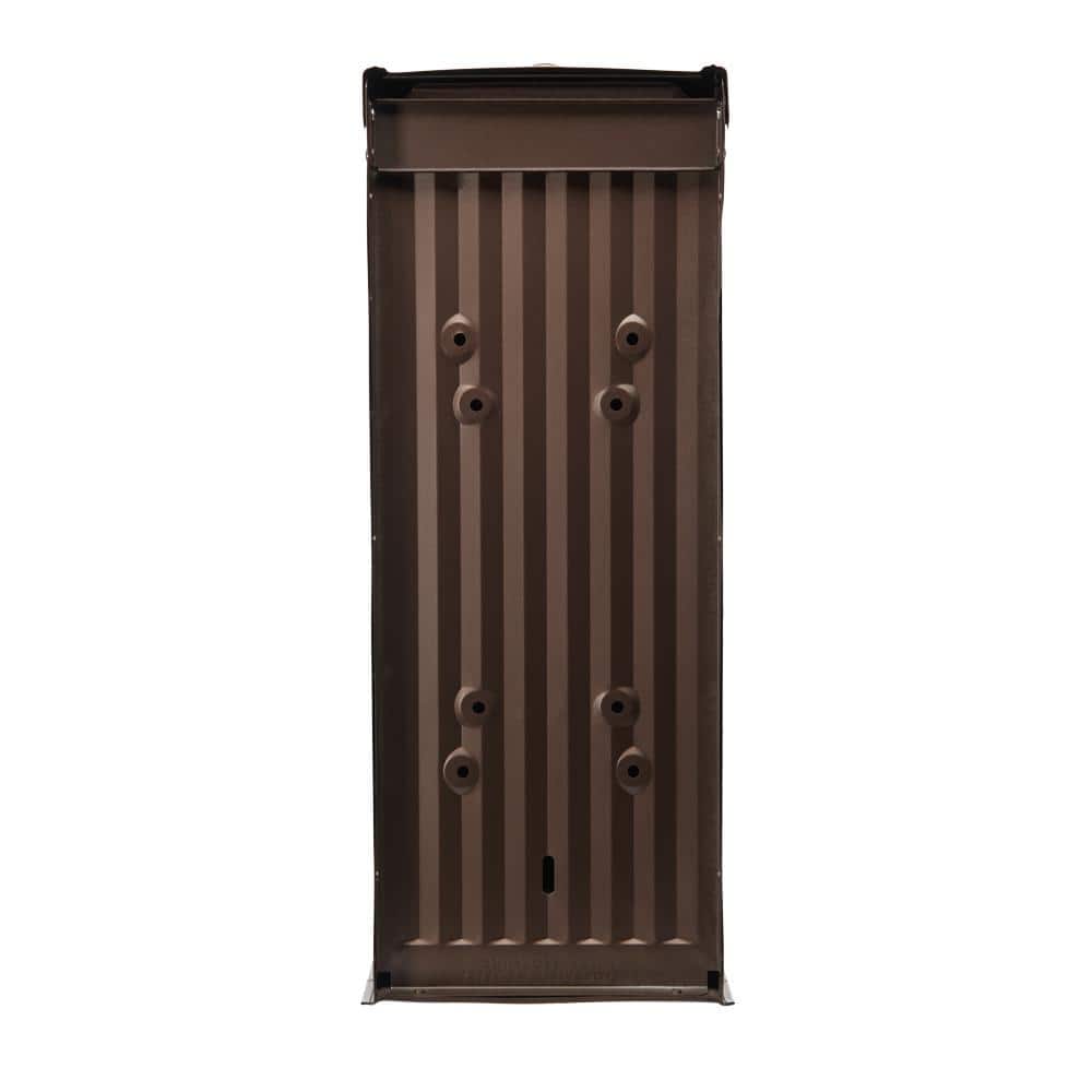 Edwards Large Bronze Steel Post Mount Mailbox
