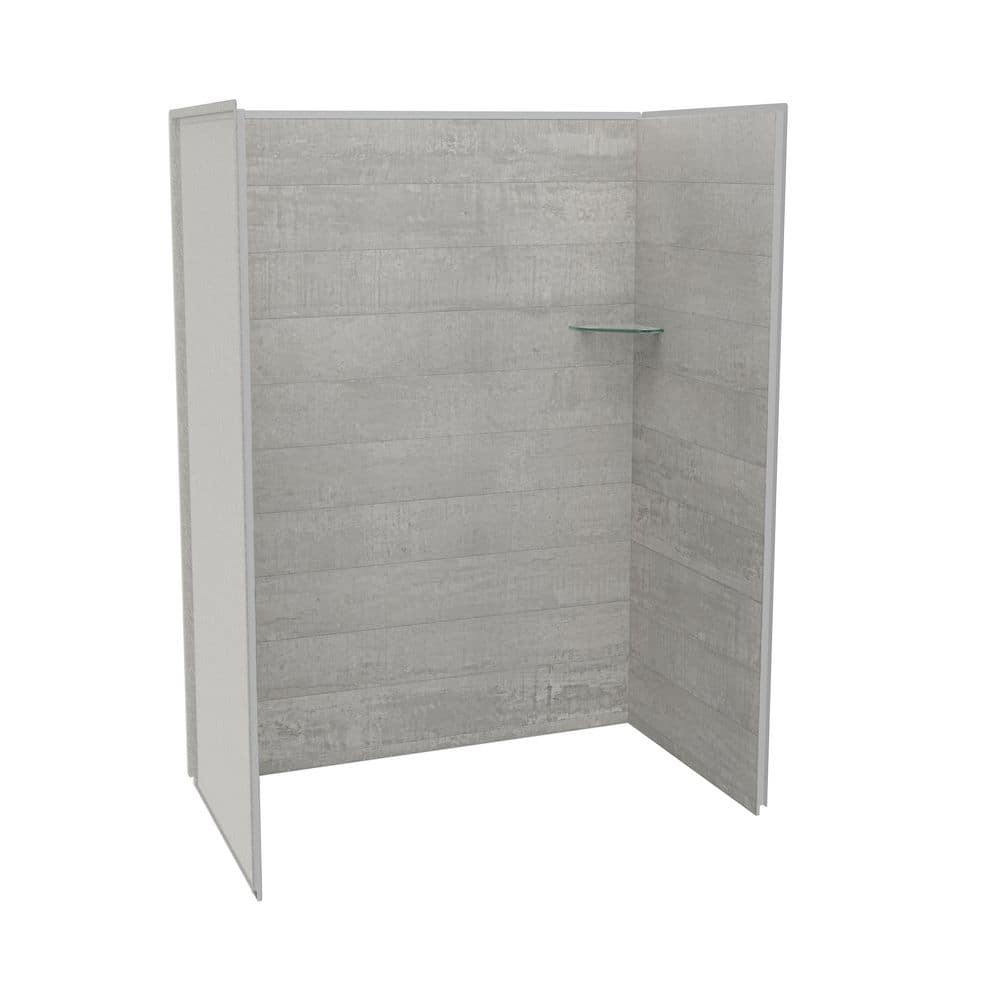 Utile 60 in. W x 32.5 in. D x 80 in. H 3 piece Direct-to-Stud Composite Alcove Shower Wall Surrounds in Rough Vapor price history on PriceWatchPro