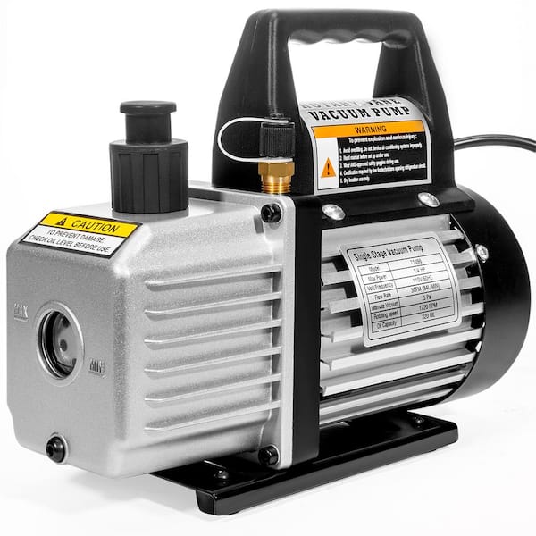 XtremepowerUS Air Compressor Kit 1/4 HP Manifold Gauge Set 3 CFM Air Vacuum Pump 